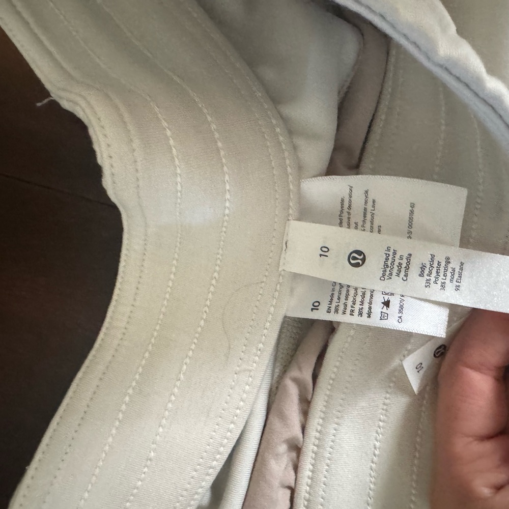 lululemon athletica Cream Straight Leg Pants
